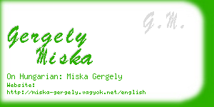 gergely miska business card